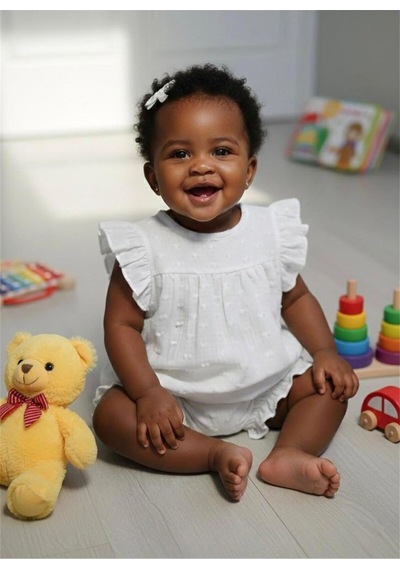 Baby Kız Bebek Pure Theme Müslin Şort Beyaz 20090 Beyaz
