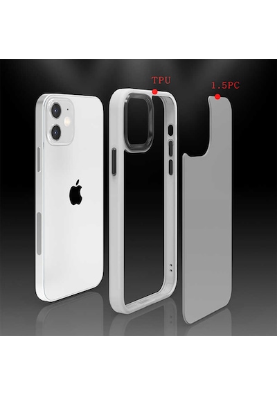 Apple Uyumlu iPhone 12 Kılıf Zore Cann Kapak Kırmızı