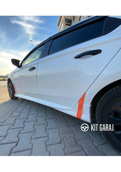 Kit Garaj Citroen C Elysee 2012 - 2016 Custom Style Yan Marşpiyel Seti Plastik 2012-2016 Boyasız