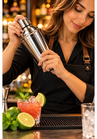 Professional Paslanmaz Çelik Shaker 550 Ml - Bar Ve Ev Tipi Kokteyl Karıştırıcı