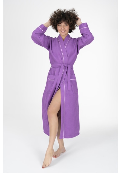Varol Kaos Serisi Kimono Yaka Pike Bornoz Sabahlık Lila-xxl LİLA
