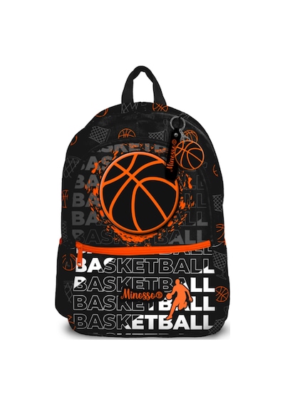 Minosso Basketbol Desenli Erkek Çocuk İlkokul Sırt Çantası 1010 Gri