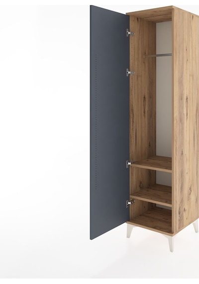 Hyperion Dolap 2 Raflı Tek Kapaklı Tek Askılı 44x44x182 Çam-antrasit Atlas Çam Hyperion Dolap 2 Raflı Tek Kapaklı Tek Askılı 44x44x182 Çam-antrasit Atlas Çam