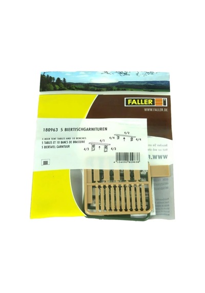 1/87 Bira Masaları Ve Bankları 5 Set Maketi, Faller 180963