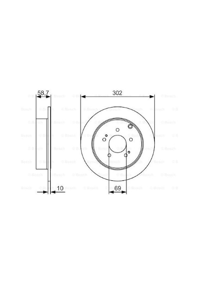 Mitsubishi Grandis 2.0dı-d 2005-2010 Bosch Arka Disk 2 Adet