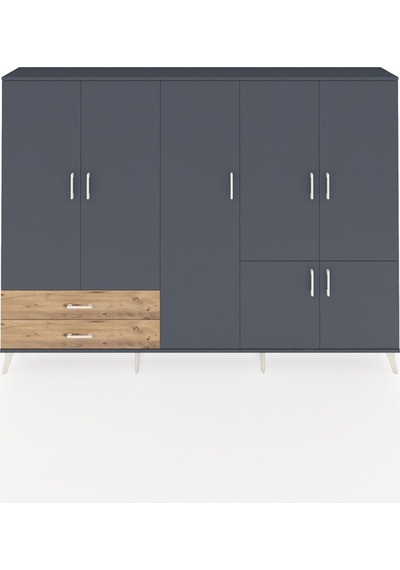 Arges Dolap 12 Raflı 2 Çekmeceli 7 Kapaklı 220x30x163 Antrasit-antrasit/çam Antrasıt/atlas Çam - Antrasıt Arges Dolap 12 Raflı 2 Çekmeceli 7 Kapaklı 220x30x163 Antrasit-antrasit/çam Antrasıt/atlas Çam - Antrasıt