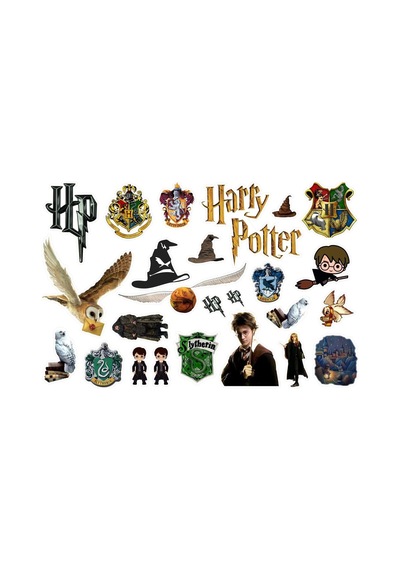 Harry Potter Sticker 2-5cm Arası 2 Sayfa 54 Adet Etiket Diğer