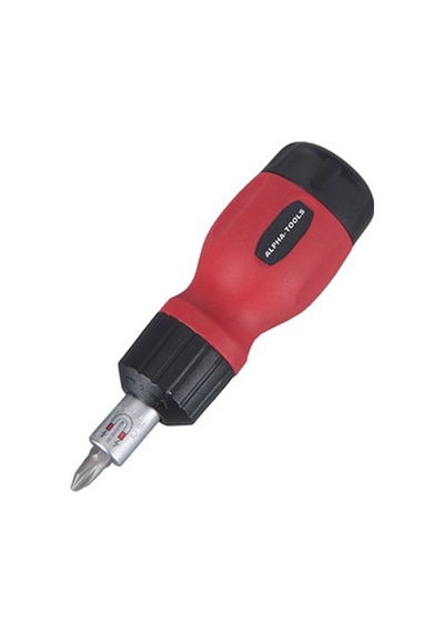 Alpha Tools 6 Bits Uçlu Mini Cırcır Tornavida