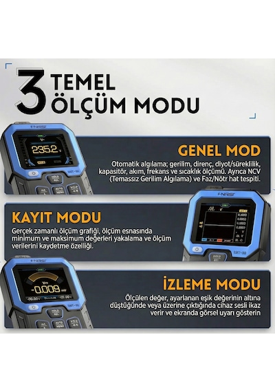 Fnırsı Dmt-99 Yüksek Hassasiyetli Çok Fonksiyonlu Akıllı Dijital Multimetre