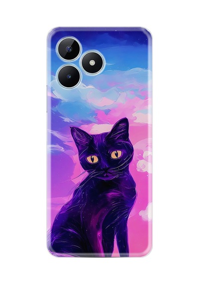 Realme 12 Lite Kılıf Hayat Serisi Desenli Üzgün Kedi-product Code 2005