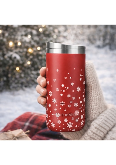 Les Artistes Paris Isı Yalıtımlı Çelik Termos Mug 500ml Xmas Çok Renkli