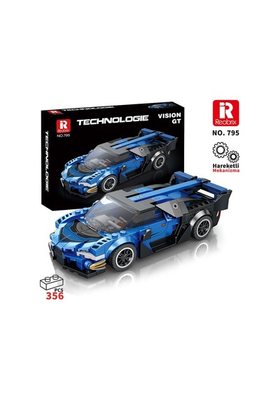 Reobrix Creator 795 Bugatti Vision Gt Spor Araba Yaratıcı Yapı Blok Seti Building Blocks - 356 Parça