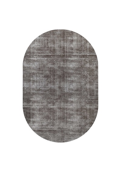 Alya Modern İtalyan Tasarım Makine Oval Halı Al01 Kahve Vizon