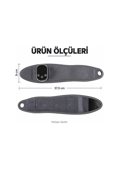 Valkyrie Isıtmalı Titreşimli El Bilek Masaj Aleti Şarjlı 5 Isı Ayarlı 3 Kademeli Masaj Destekli Gri