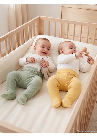 Minidamla Baby Minidamla Patikli Basic 2'li Set 3-9 Ay Tek Alt Bebe - Yeşil