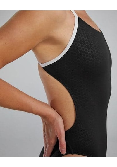 Tyr Women's Cutoutfit Swimsuit - Hexa Beyaz - Siyah
