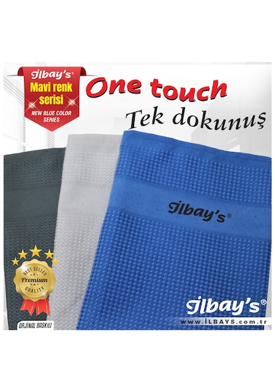 İlbay's 3 Lü Mavi Renk Serisi Mik. Fib. Tem.bezi 40x60cm
