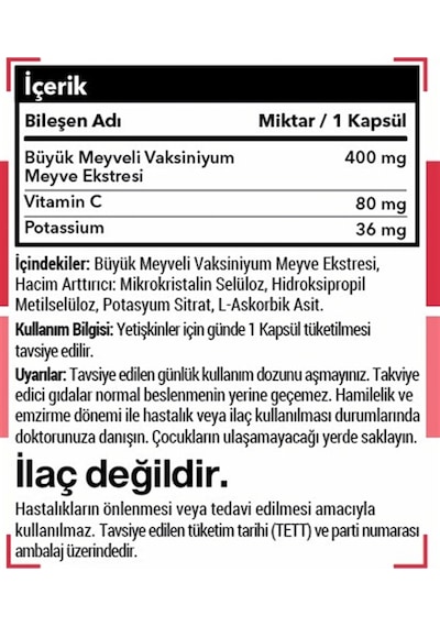 Smartcaps Wellberry Cranberry Fruit Extract 30 Kapsül