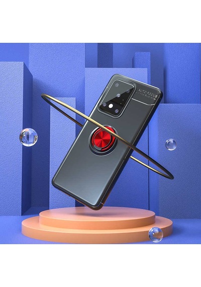 Galaxy S20 Ultra Kılıf Zore Ravel Silikon Kapak Siyah-Mavi