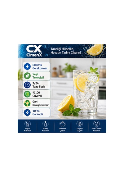 Soda Maker Blue Edition - İki Soda Kartuşlu Set Mavi
