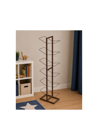 12'li Metal Top Sepeti Metal Top Rafı Top Düzenleyici Çok Renkli Metal Top Standı Kahverengi