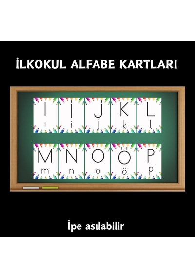 İlkokul Alfabe Kartları 01 Asılabilir 7