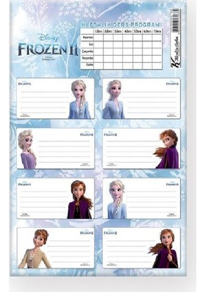 Keskin Color Frozen Iı Etiket Ders Programlı 3 Lü Çok Renkli
