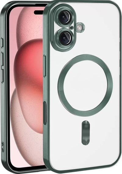 Apple iPhone Uyumlu 17 Kross Magneticsafe Kapak - Koyu Yeşil Çok Renkli