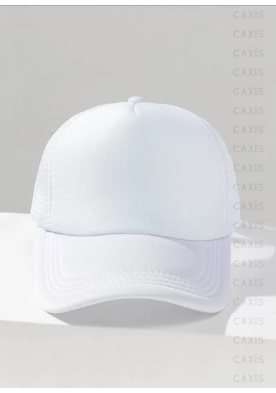 Caxis Beyaz Yazlık Fileli Spor Unisex Şapka