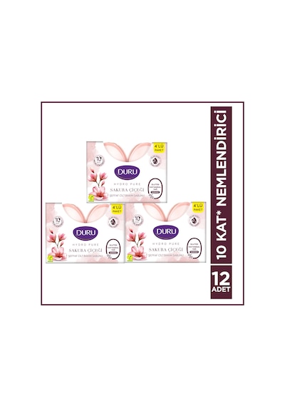 Duru Hydro Pure Sakura Çiçeği Şeffaf Bakım Sabunu 12 x 135 G
