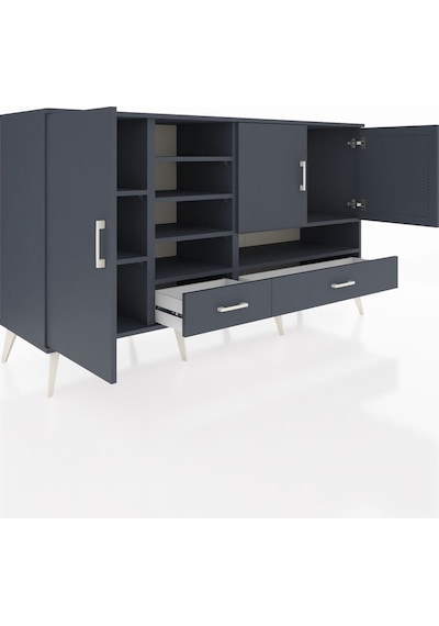 Hyperion Konsol 8 Raflı 2 Çekmeceli 3 Kapaklı 176x44x99 Antrasit- Antrasit-antrasit Hyperion Konsol 8 Raflı 2 Çekmeceli 3 Kapaklı 176x44x99 Antrasit- Antrasit-antrasit