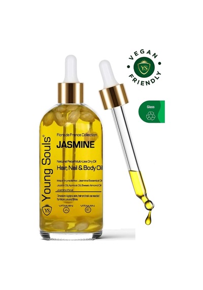 Aromatherapy Jasmine Multi Use Oil Yasemin Yüz Saç Tırnak & Vücut Bakım Kuru Yağ 100 Ml 0.3 ML