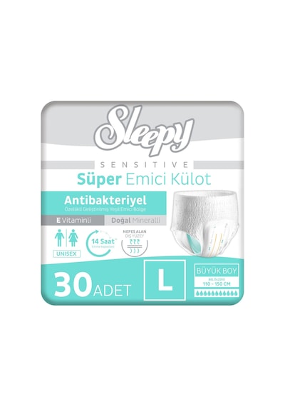 Sensitive Antibakteriyel Emici Külot Large 30 Adet L