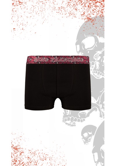 Gino Francisco Skull Serisi Erkek Boxer 3'lü Premium Hediye Kutulu %95 Pamuklu Elastik Boxer Seti Çok Renkli