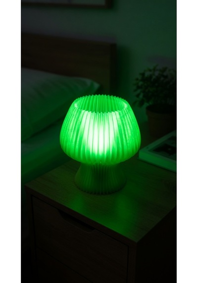 Akordeon Tasarım Masa Lambası - 3d Pleated Doku Dekoratif Gece Lambası Modern Ev Hediyesi Aydınlatma Yeşil