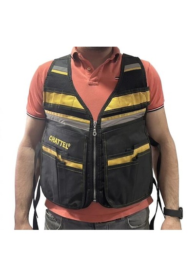 Chattel Cht-4507 Ağır Hizmet Tipi Takım Yeleği Siyah-Sarı
