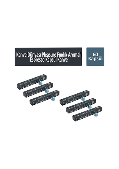 Kahve Dünyası Pleasure Fındık Aromalı Espresso Kapsül Kahve 6 x 10 Kapsül