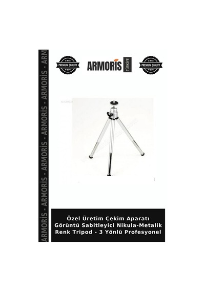 Özel Üretim Çekim Aparatı Görüntü Sabitleyici -metalik Renk Tripod - 3 Yönlü Profesyonel