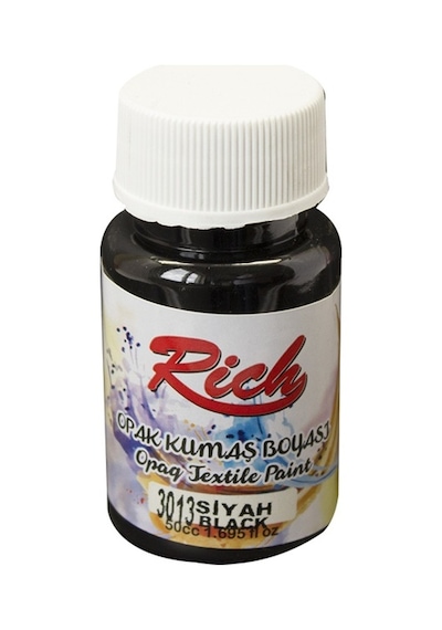 Rich Opak Kumaş Boyası 50 Cc. 3013 Siyah
