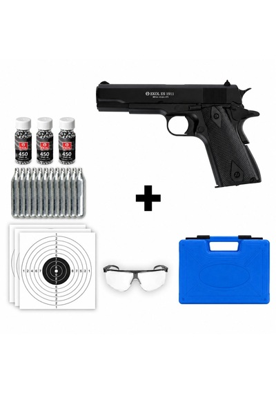 Ekol Voltran Es 1911 Colt Havalı Blowbck-siyah Full Set