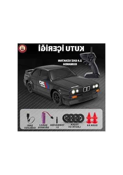 Uzaktan Kumandalı 4x4 Drift Araba, 15 Km Hız, Led Işıklı, Siyah Renk