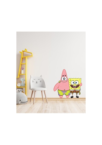 Sünger Bob Ve Patrick Duvar Sticker 60x60 Cm