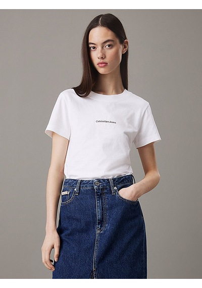 Calvin Klein Calvın Kleın Kadın T-shırt J20j223563-yaf J20j223563-yaf Beyaz Beyaz