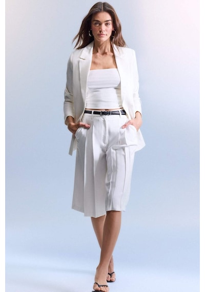 Defacto Oversıze Tencel Blazer Ceket Z8276az26smwt84 Beyaz-wt84