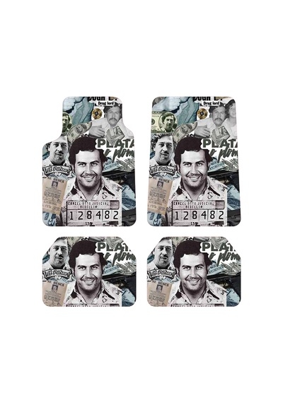 Oem Pablo Escobar Plata O Plomo Tasarımlı Dijital Baskılı 4 Parça Üniversal Halı Paspas Seti