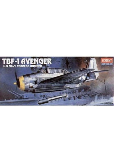 Academy 12452 1/72 Ölçek, Tbf-1 Avenger Savaş Uçağı, Plastik Model Kiti-48817