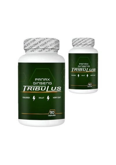 Panax 2 Kutu Panax Ginseng Tribuluslu Fenugreekli Shilajitli Hornygoatlı 90 Lı Erkeklere Özel Caps