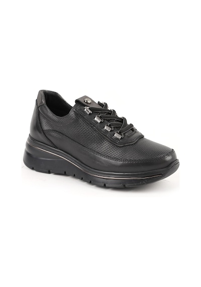 Mamma Mia Mammamia Kadın Siyah Hakiki Deri Comfort Sneaker Kalın Taban Bağcıklı Günlük Ayakkabı Siyah-çelik Mamma Mia Mammamia Kadın Siyah Hakiki Deri Comfort Sneaker Kalın Taban Bağcıklı Günlük Ayakkabı Siyah-çelik