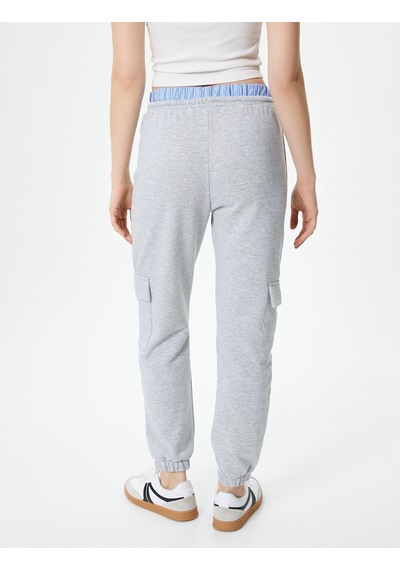 Koton Jogger Kargo Eşofman Altı Çift Bel Detaylı Renk Kontrastlı Gri 4sak30036ek 4SAK30036EK031 Gri Koton Jogger Kargo Eşofman Altı Çift Bel Detaylı Renk Kontrastlı Gri 4sak30036ek 4SAK30036EK031 Gri