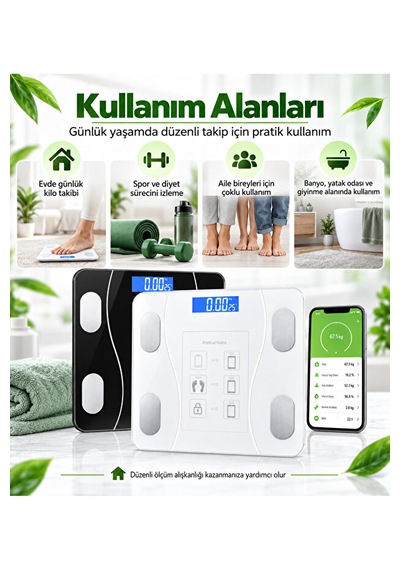 ltech Bluetooth Akıllı Dijital Baskül 180 KG